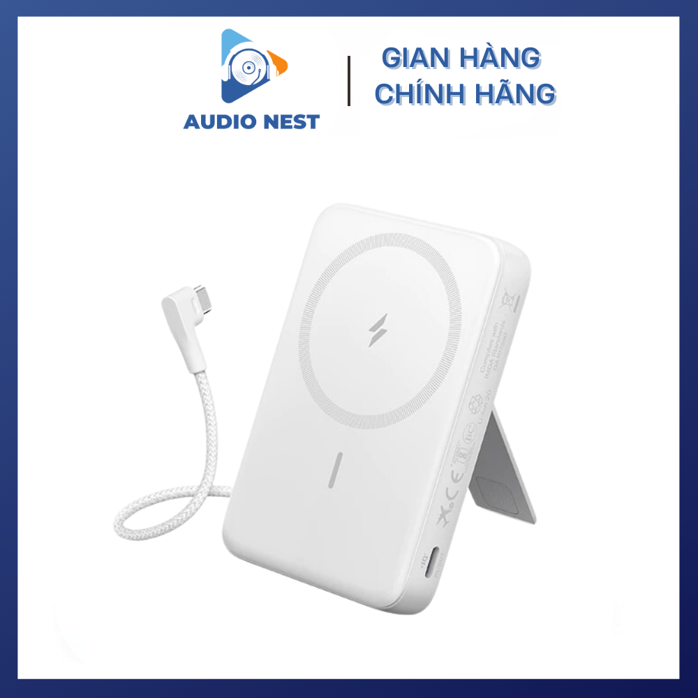 Pin Dự Phòng Không Dây Anker Zolo A1685 30W Tích Hợp Dây Type - C - Bảo Hành 18 Tháng.