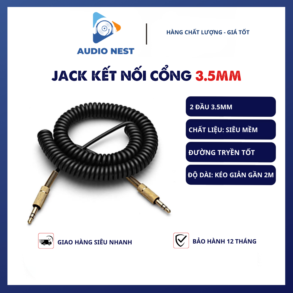 Jack AUX 3.5mm Marshall Dây Kết Nối Đường Truyền - Bảo Hành 12 Tháng.