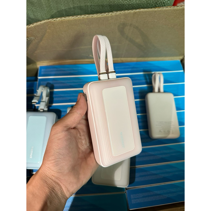 Sạc Dự Phòng Anker Zolo 30W 20000mAh A1680/A1681 Tích hợp dây Type C và Ligtning - Bảo hành 18 tháng