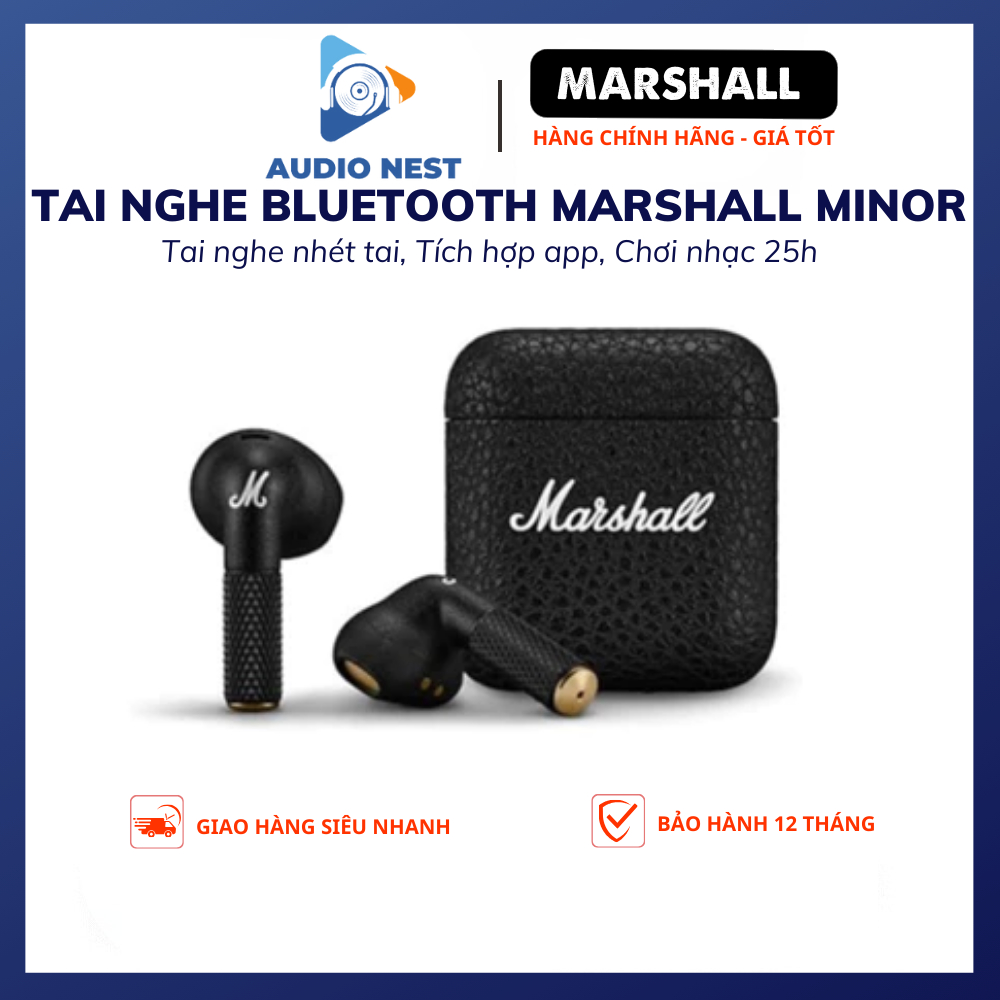 Tai nghe Bluetooth Marshall Minor III (3) Chính Hãng Newseal- Bảo hành 12 tháng.
