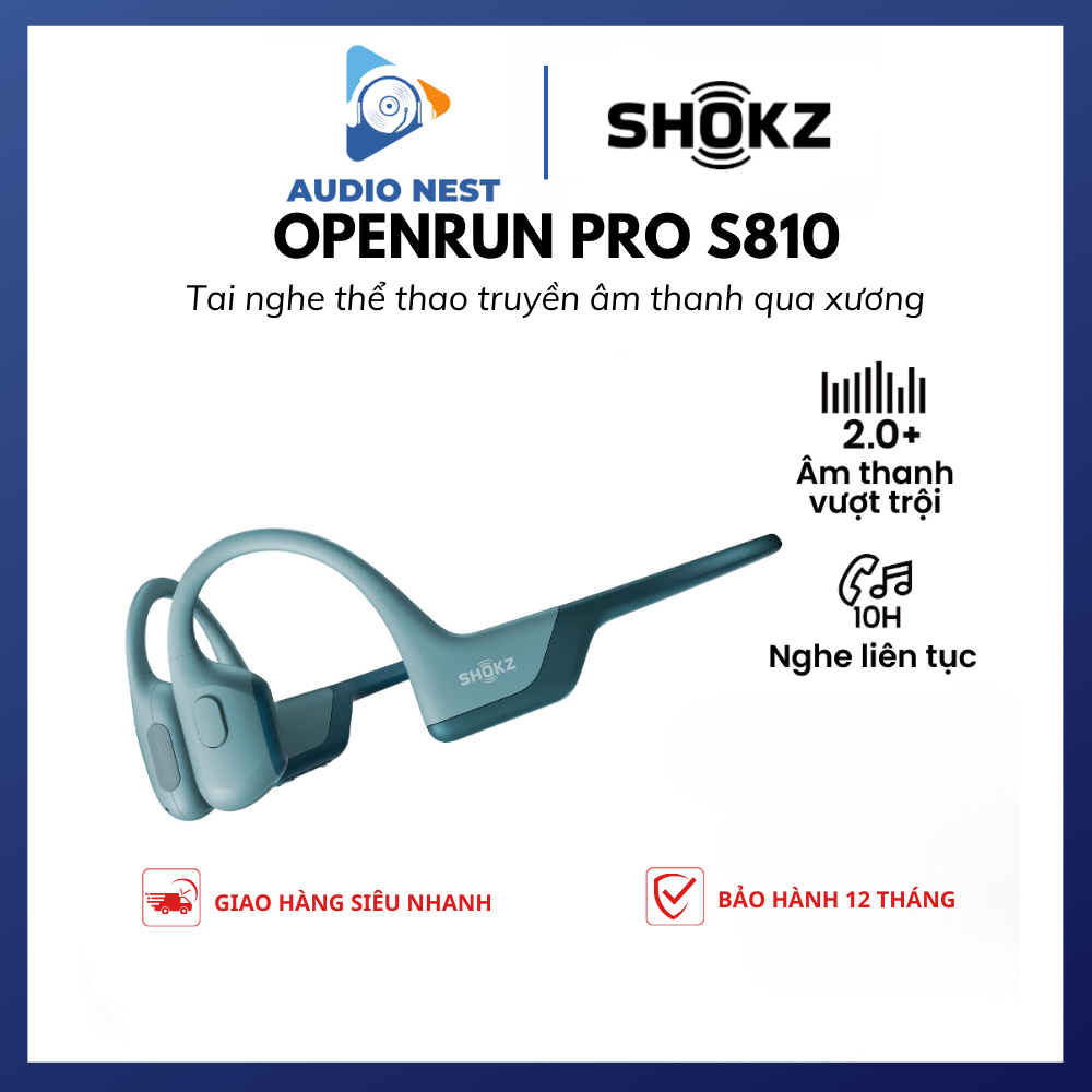 Tai Nghe Bluetooth Bơi Lội Truyền Âm Thanh Qua Xương SHOKZ OPENSWIM PRO S710, Bluetooth 5.4, MP3 32G - Chính Hãng