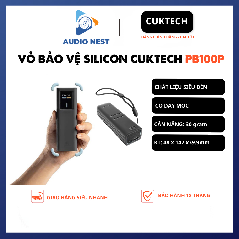 Vỏ Bảo Vệ Silicon Cuktech PP100P-SC - Chính Hãng