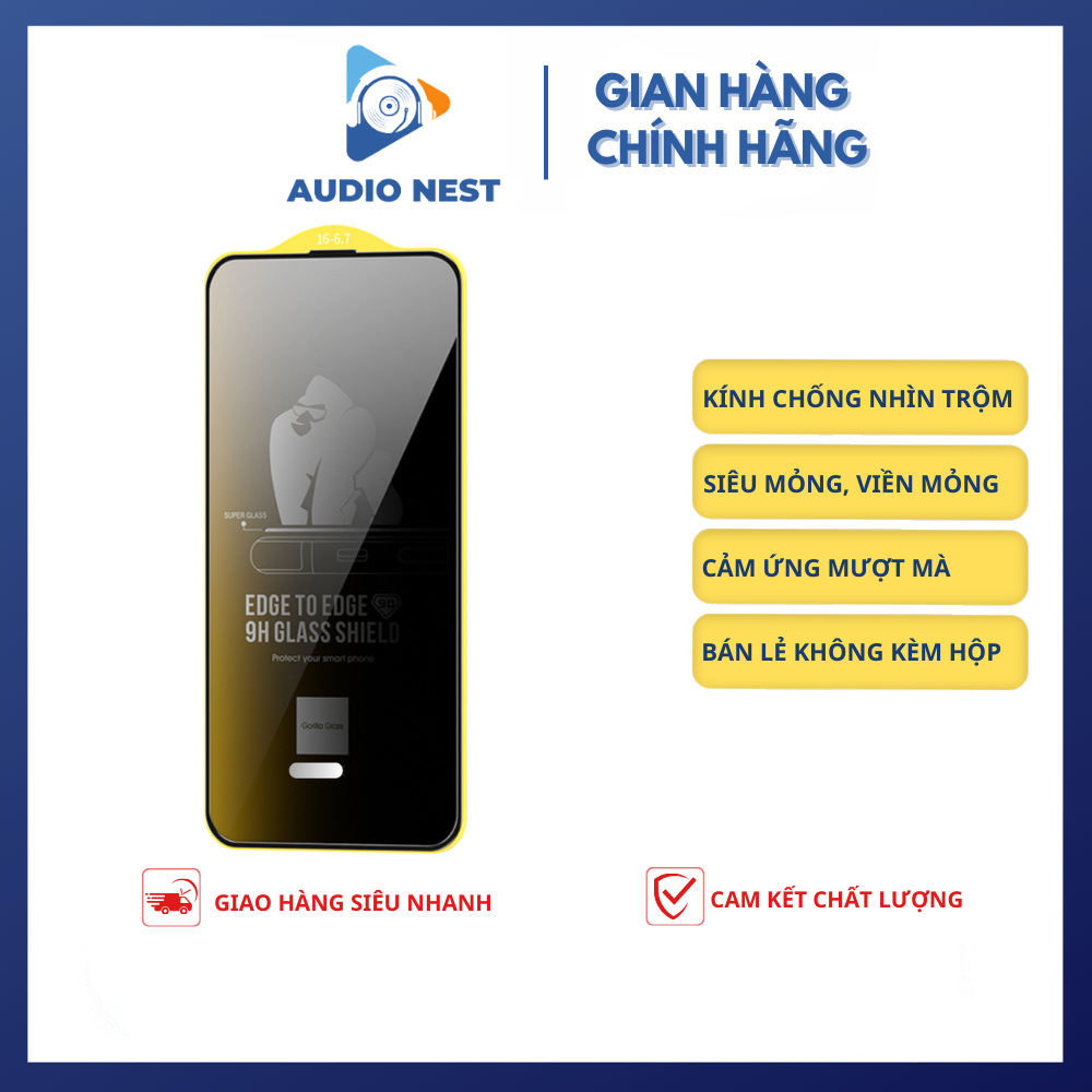 Kính Cường lực WK KINGKONG WTP-034 tự dán full màn chống bụi màn loa siêu cứng chống bám vâng tay - CHÍNH HÃNG